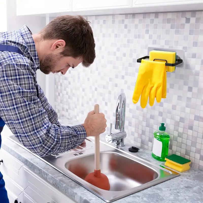 1Pc Kitchen Sink Dishrag Sponge Storage Rack Dish Cloth Drying Rack Sponge Drain Water Hollow Tray Kitchen Accessories Organizer