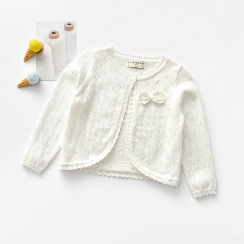 VeraToys Lente en herfst kinderkleding Gebreid vest voor meisjes Fijne wollen ronde hals Dunne kindertrui 110cm beige
