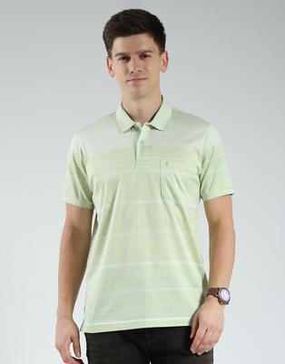 Luxuria Men's Striped Collar Neck T-Shirt