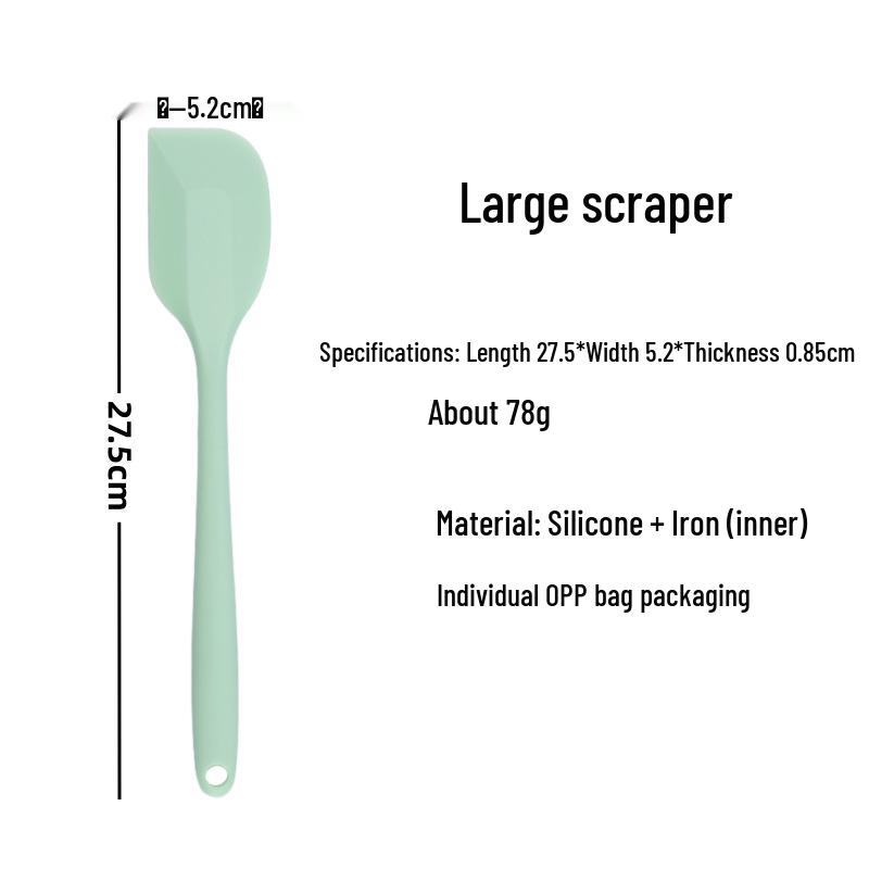 Silicone Spatula Set: Heat-Resistant, One-Piece Scrapers for Mixing & Baking (Small & Large Sizes)