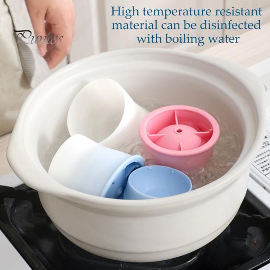 6Pcs Ice Tray Silicone Sphere Ice Mold Maker Food Grade Easy Release Ice Cube Mold with Lids Stackable Spherical Ice Makers