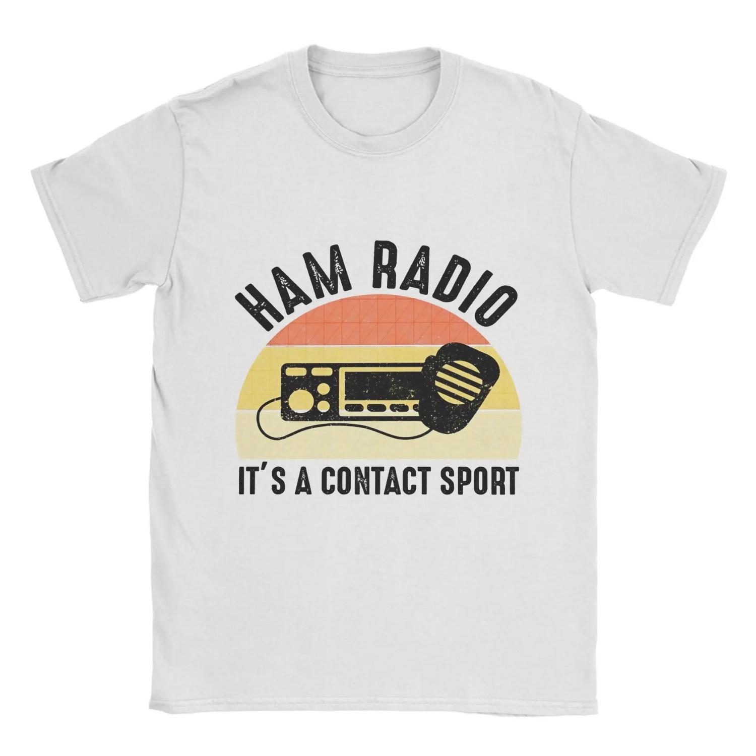 

Amateur Ham Radio T Shirt Summer Leisure T-Shirts Mens Cotton O-Neck Oversized Clothes Short Sleeve Streetwear Tops S чёрный