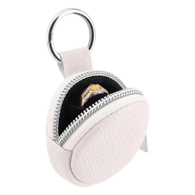 Small Travel Jewelry Organizers Soft Leather Case With 4 Color Addition For Earrings Rings Necklace Storage