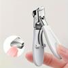 1pc Modern Stainless Steel Toenail Clippers with 45° Beveled Cutting Edge, Splash-Proof, Effortless Grip for Thick/Hard Nails