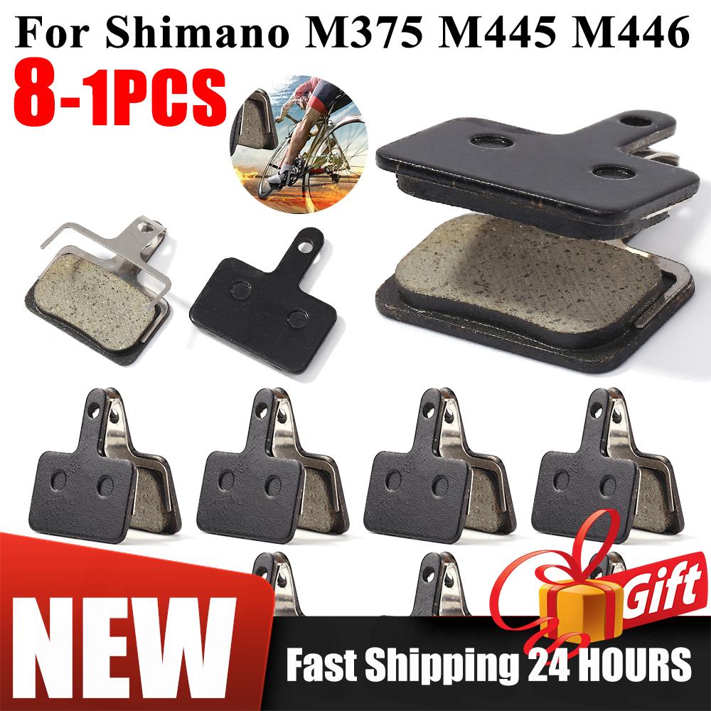 1-8 STKS MTB Mountainbike Schijfremblokken voor Shimano M375 M445 M446 Hars Semi-Metalen Fietsremblok Remonderdelen
