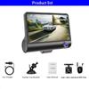 DashCam Car 3Cameras DVR 4Inch Fhd 1080P Auto Video Recorder Dual-Lens With Rear View Camera Night Vison Registrator Black Box