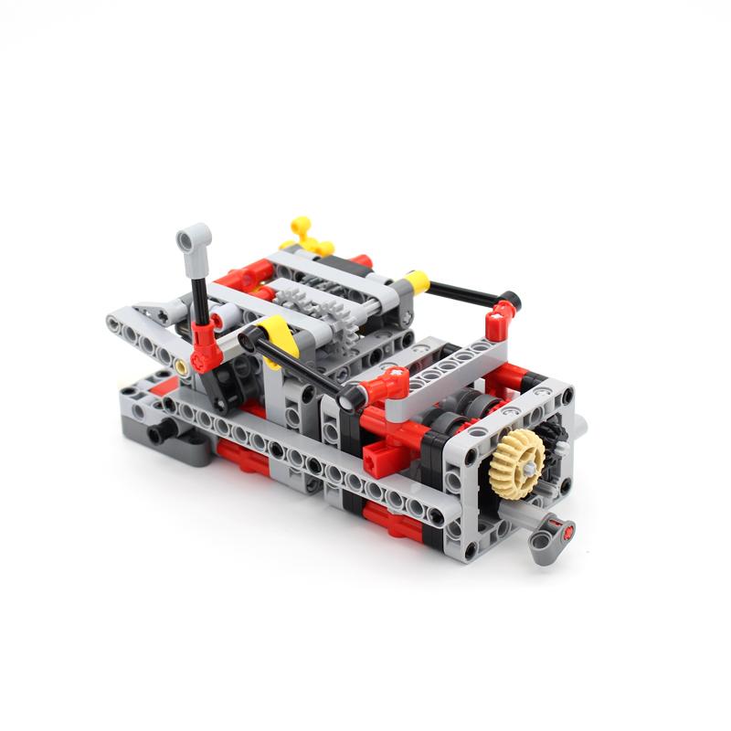 

Non-Toxic Electric Technology 8-Speed Gearbox Mechanical Engine Model Building Blocks Bricks Diy Toy
