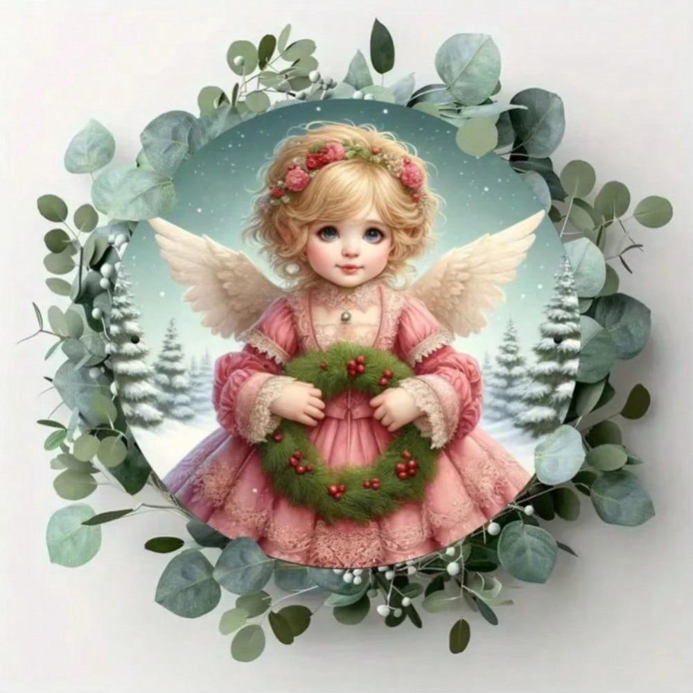 Iron Wall Art Angel Kids 8x8 Inch Home Decor No Power Wall Sign Gift