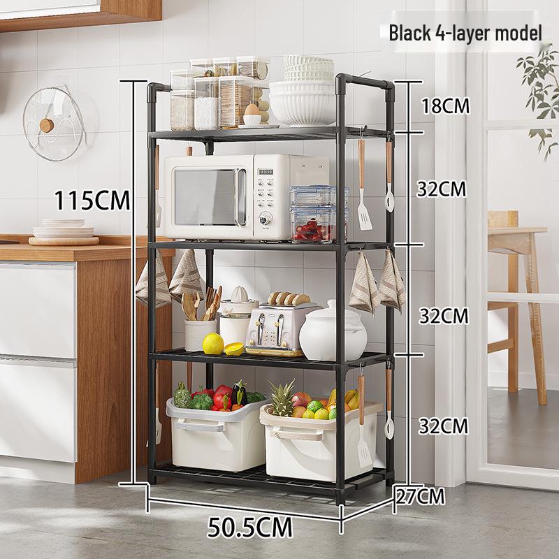 Multi-layer Kitchen Storage Rack for Microwave, Rice Cooker, and Small Appliances