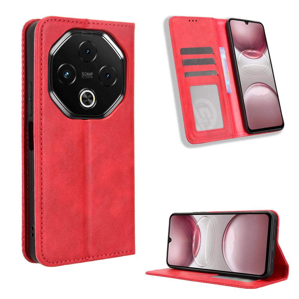 Für Umidigi G100 5G/Umidigi G100 Pro 4G Lederhülle Brieftasche Ständer Retro Textur Handyhülle