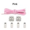1 Pair Round Elastic Shoe Laces No Tie Shoelaces Tieless Metal Spring Buckle Shoelace for Kids Adults Elderly One Size Fit All