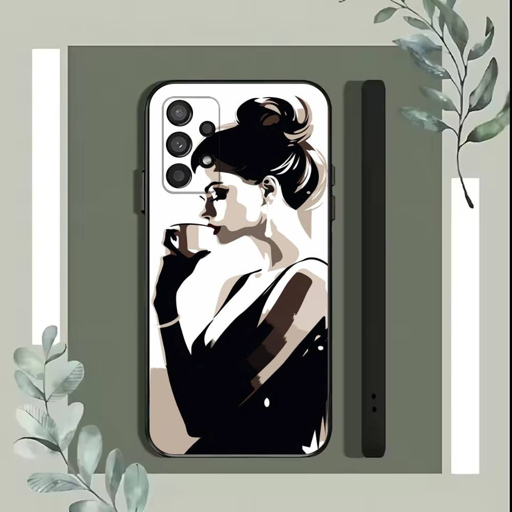 Glam Lady Phone Case For Samsung S25,S24,S21,S22,S23,S30,Ultra,S20,Plus,Fe,Lite,5G Black Cover