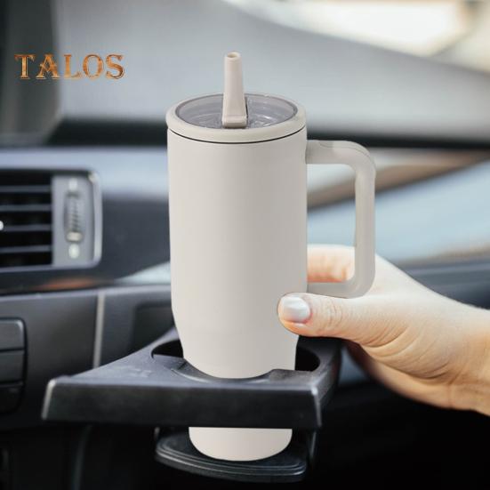 40 Oz Thermal Cup Stainless Steel Tumbler with Flip Straw Leakproof Insulated Travel Mug with Handle for Home Office Car
