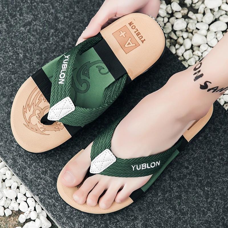 Fashion Flip-flops for men 2024 new summer outer wear flip-flops soft-soled beach sandals men's casual Guangdong slippers large size