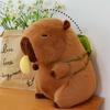 Can Pull Simulation Capybara Ornaments Fruit Backpack Stuffed Capybara Doll  Boy