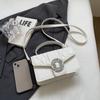 Kettentasche für Damen, neue Umhängetasche für Damen, weiße Damentasche, leichter Luxus, Nische, High-End-Textur, heller Diamant