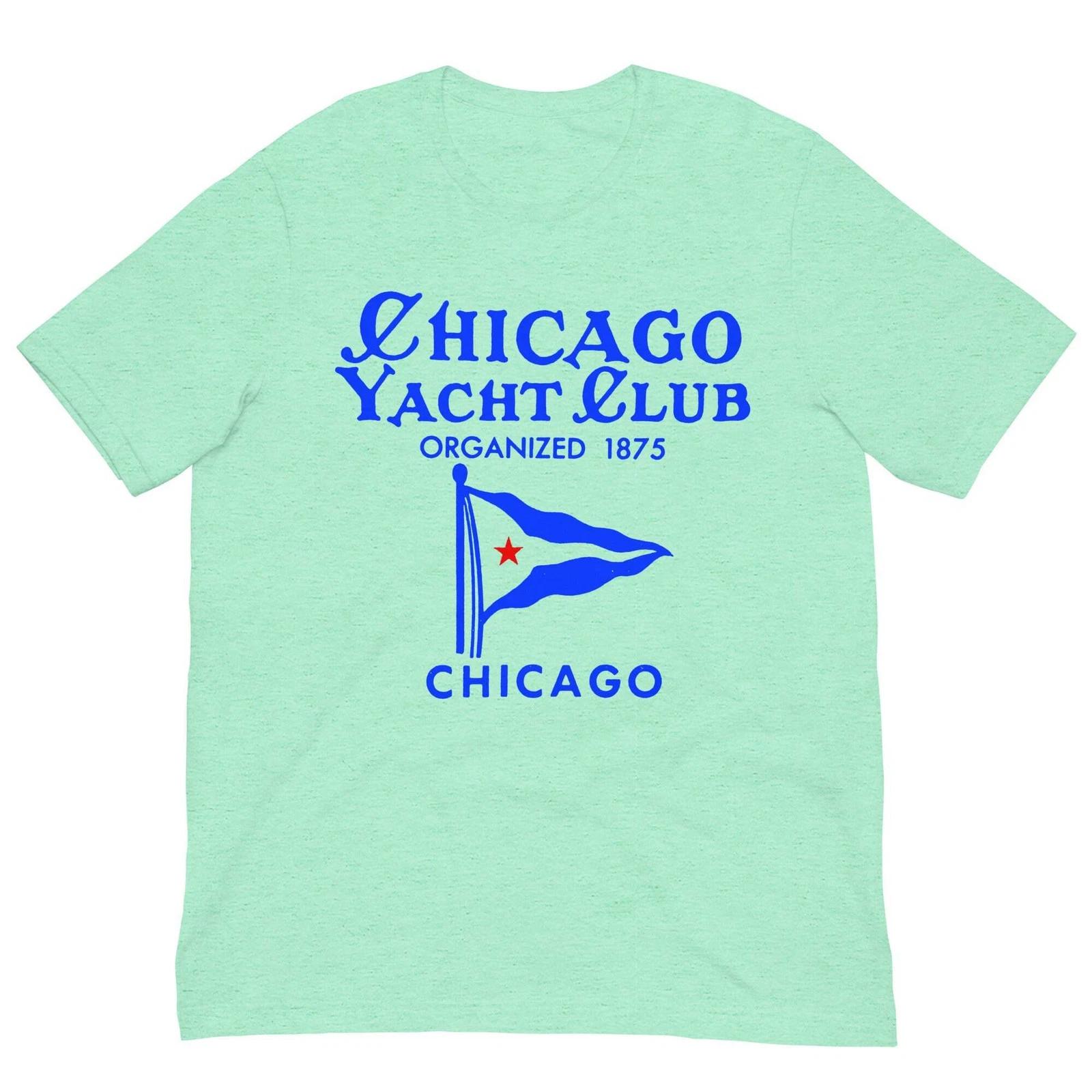 Chicago Vintage Retro T Shirt Yacht Club Illinois Graphic Tee For Men Women S