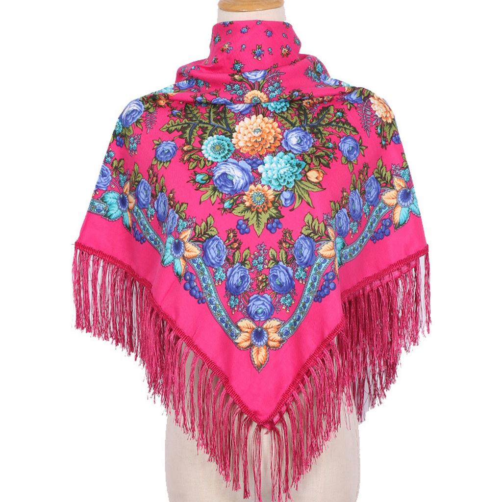 Etnisk turban hodeplagg skjerf kvinner vintage reise trykt dusk sjal yttertøy trykt firkantet skjerf