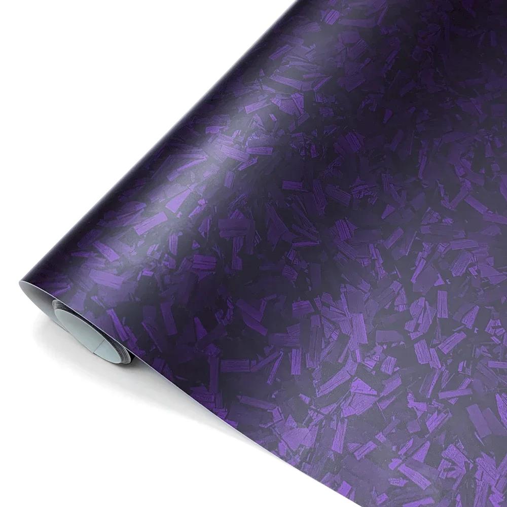 PET Purple Decorative Stickers Waterproof Self-adhesive Shine Matte Carbon Fiber Vinyl Film Home Furniture Car Creative Decals