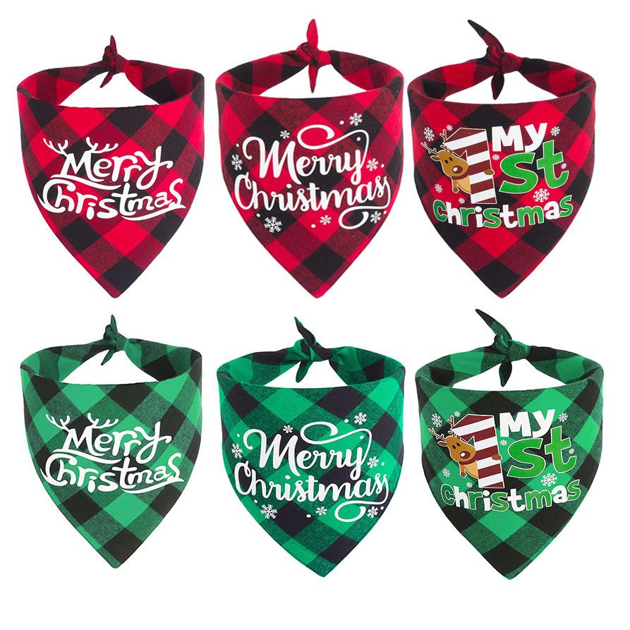 Haustier Dreiecksschal für große Hunde Weihnachtsfeier Bandanas Hund Lätzchen Pflegezubehör 10/5/2/1 Stück Optionen verfügbar