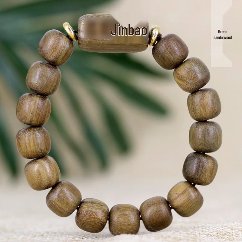 Argentinisches Grünes Sandelholz Buddhistisches Gebetsperlenarmband für Männer und Frauen