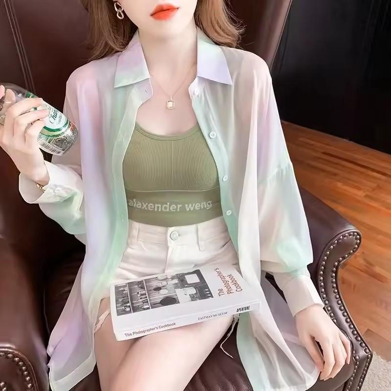Spring and Summer Women's Fashion Thin Long-sleeved Sun Protection Shirt