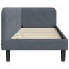 Corner Bed Frame Dark Grey 80 X 200 Cm Velvet