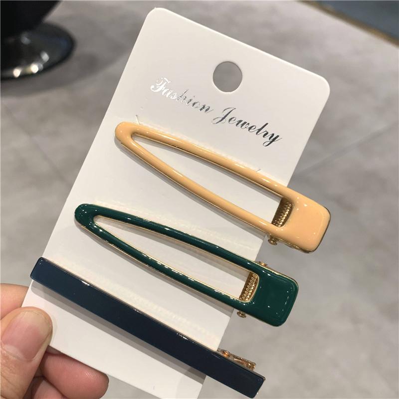 Fashion Hair Pins Side Clip Set Sweet Acrylic Waterdrop Hair Barrettes For Women Girls Korean Geometric Hair Accessories Jewelry