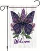 Startlit Patio Welcome Spring Garden Ag 12x18 Inch Double Sided Spring Owers Yard Ag Buttery Oral Yard Ag for Se GGO
