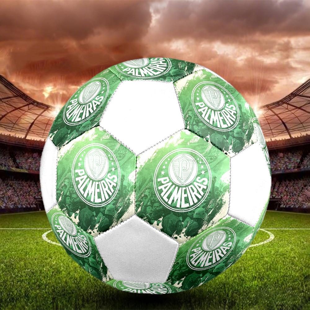Palmeiras FC Soccer Ball, colorful, suitable for all ages, machine-stitched, PVC material, competition grade, durable and high bounce