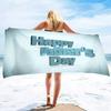 Frohen Vatertag Strandtuch Mikrofaser Sandfrei Badetuch für Papa Männer Geschenk Schnelltrocknend Reise Pool Schwimmen Fitness Sport Spa Handtücher