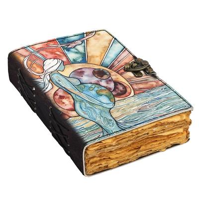Leather Birth Printed Diary Vintage Old Pages Diary for Office & Personal Use (7 X 5 Inch)