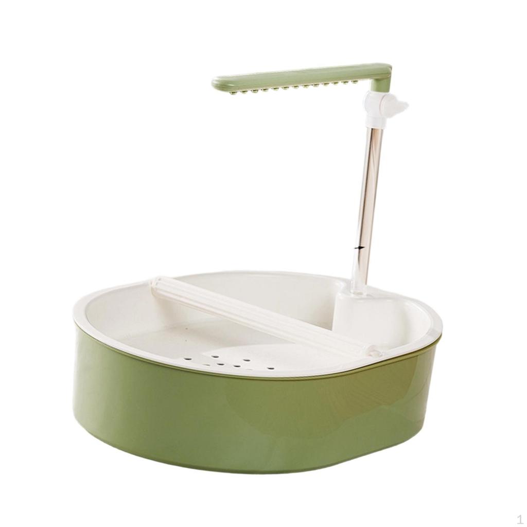 Parrot Bathtub, Automatic Bird Shower, Adjustable for Conures, Cockatiels, Lovebirds And Cockatoos.