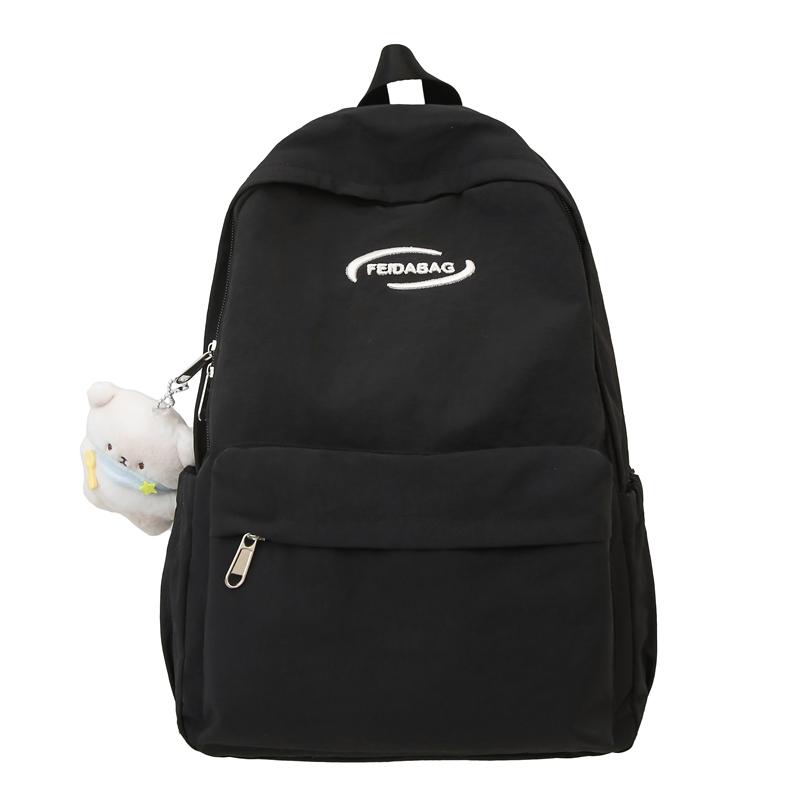 

Школьная сумка в стиле колледжа для женщин, большой емкости, рюкзак для компьютера, рюкзак для школьников, дорожный рюкзак чёрный