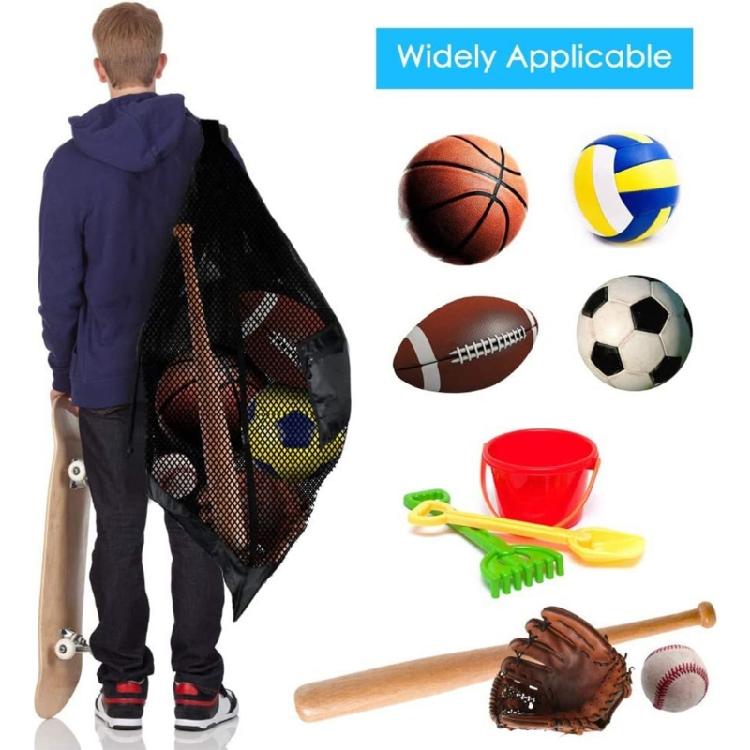 Mesh Fabric Net Bag Basketball Mesh Net Bag Football Mesh Bag Sports Ball Bags Sport Ball Carry Bag Team Balls Net Bags