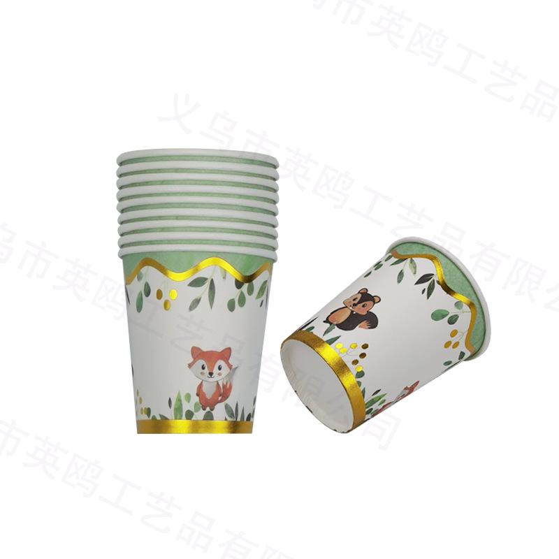 Farfurii de Hârtie cu Animale de Desene Animate pentru Petrecerea de Ziua de Naștere a Copiilor