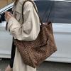 Leopard Print Double-sided Shoulder Bags for Women Casual  Girls Class Ladies Tote Bag Large Capacity Female Shopping Handbags