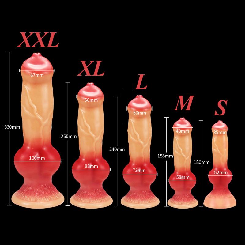 Realista Enorme Dildo de Perro Plug Anal Con Ventosa Silicona Plug Grande para Trasero Masajeador de Próstata Juguetes Sexuales para Adultos para Hombres Mujeres