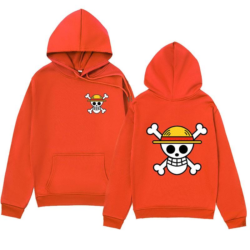 Mens Oversized Hoodie With Anime One Piece Print Casual Streetwear Loose Fit Cotton Sweatshirt Winter