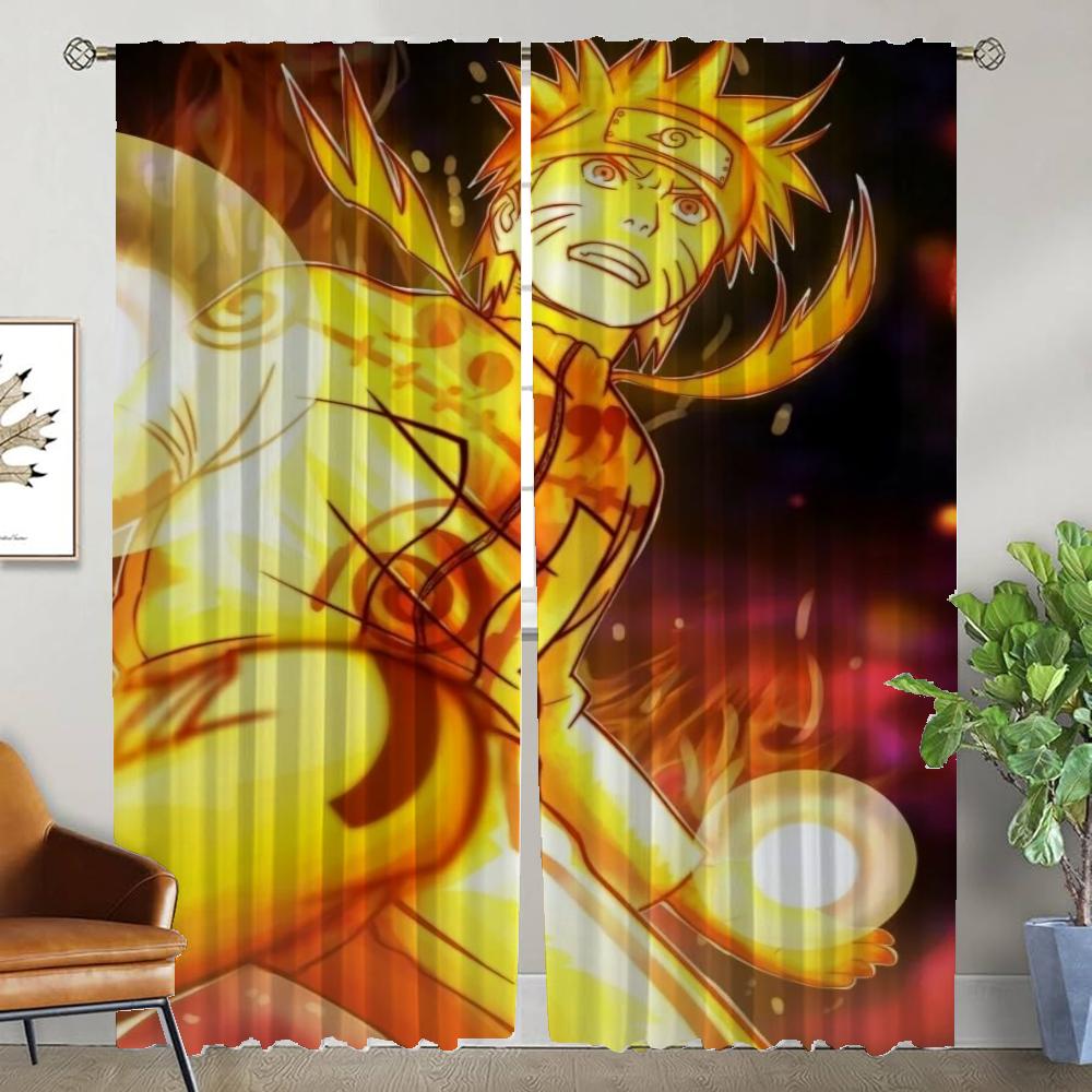 N-Narutos Halloweendekoration Moderna Vardagsrumsgardiner 2 Delar Heminredningsgardiner för Kamerafönstergardiner Persienner