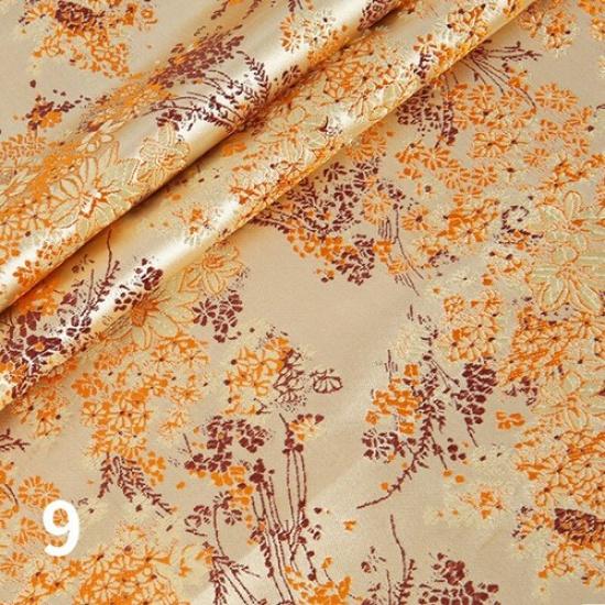 75*100cm Faux Silk Satin Fabric Brocade Damask Embroidery Floral Dress Sew Craft