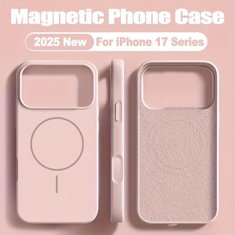 

Liquid Silicone For Magsafe Phone Case For iPhone 17 ProMax 17Pro 17 Air Original Magnetic Wireless Charge Protective Soft Cover iPhone Air