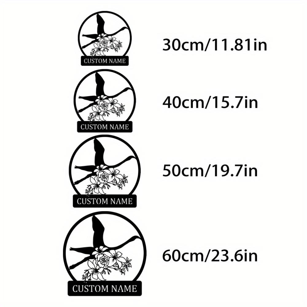 Personalizable Metal Sign Bird Wall Art Home Garden Decor Outdoor Ironwork Doorway Gift