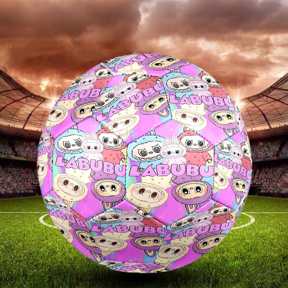 Labubu Print Size 5 Soccer Ball, Standard Match Football for Sports Game and Team Practice, Ideal Gift for Soccer Fans