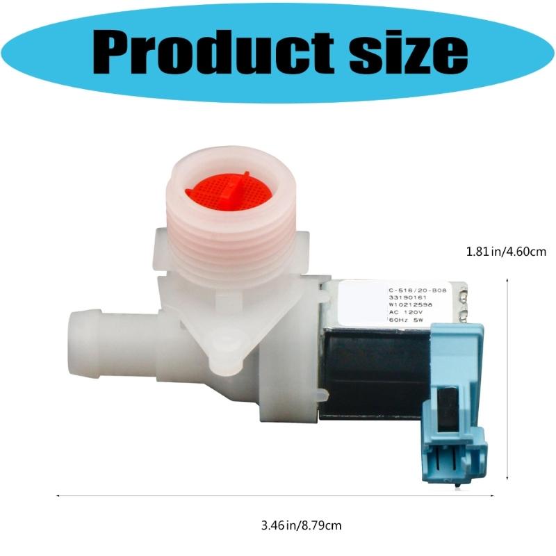 W10212598 Washing Machine Inlet Adapter for AP6017175 WPW10212598 PS11750470 Washer Water Inlet Solenoid Adapter Replacement