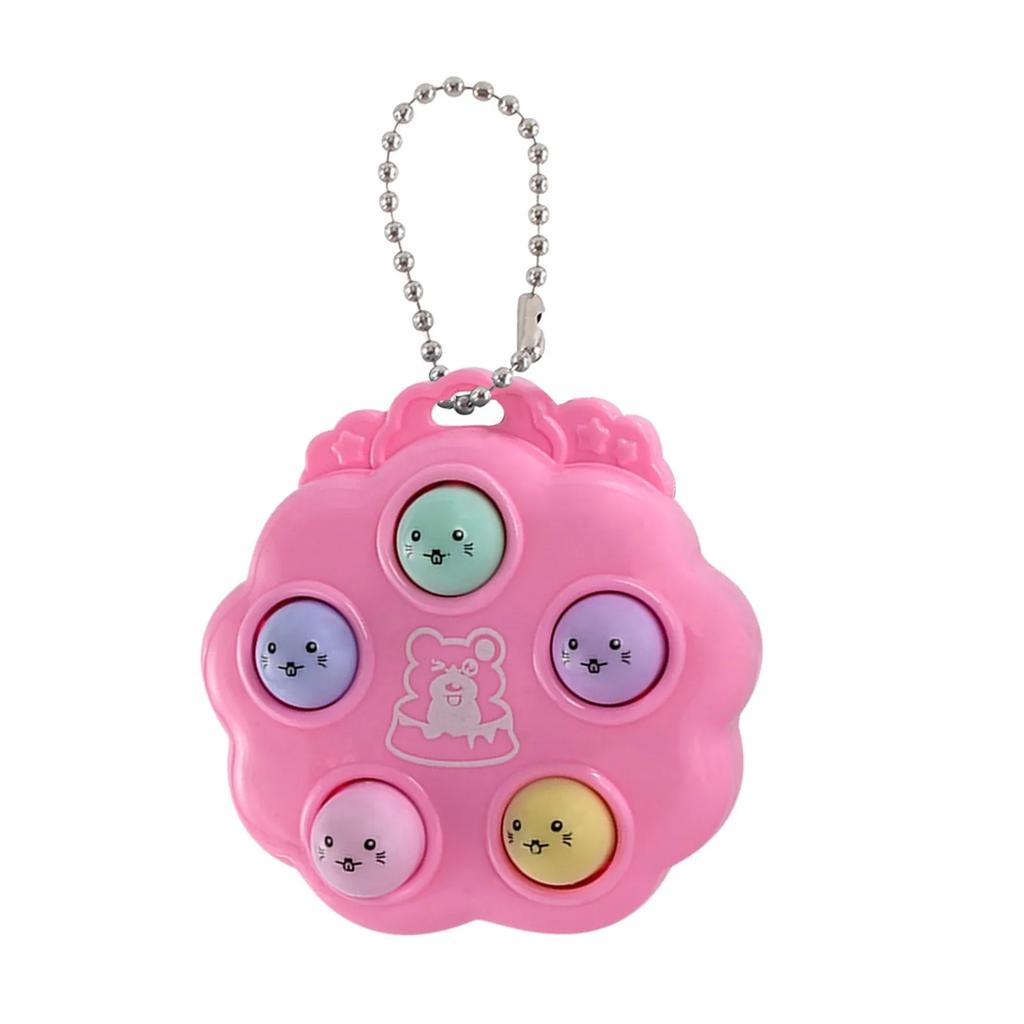 NEW Kawaii Fidget Toys Whack a Mole Keychain Simple Dimple Fidget Board Portable Antistress Decompression Toys for Children