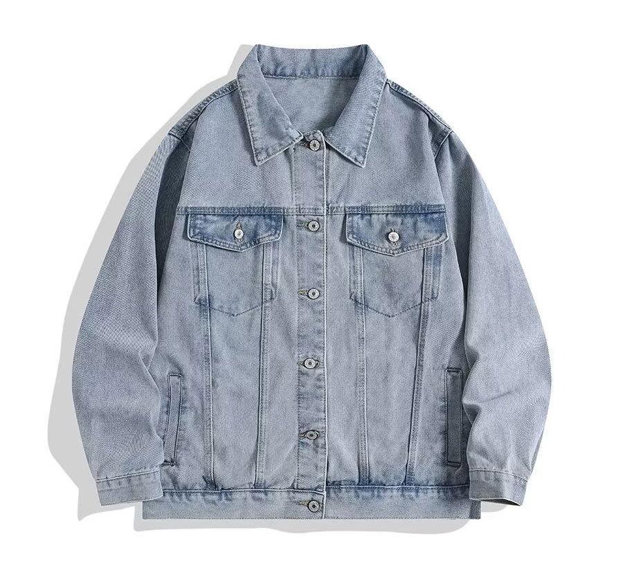 

Men s Korean Style Winter Lambswool Denim Jacket - Fleece Lined, Thick Cotton Coat. 3XL