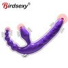 Strapless Strapon Dildo Vibrator 4 In 1 Sex Toys for Adult Double Penetration Anal Plug Anal Beads Vibrators for Women Lesbian