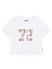 KIRSH Cheek Check 72 Patchwork T-Shirt [White]