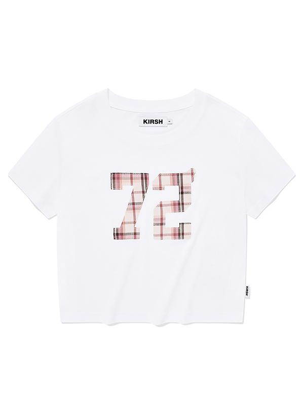 KIRSH Cheek Check 72 Patchwork T-Shirt [White]
